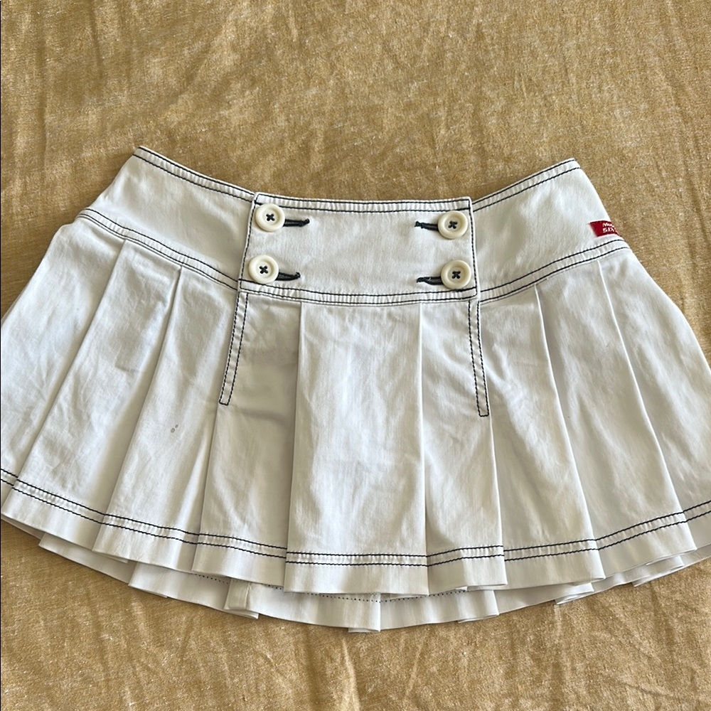 Miss Sixty Y2K Vintage White Pleated Skirt ~ - Picture 1 of 9